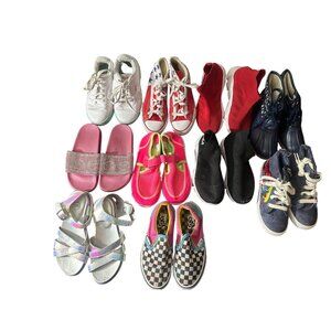 Lot Of 10 Pairs Of Girls Shoes Size 13-, Bedroom Sneakers, Sandals